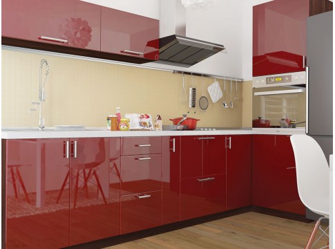 Кухня Колор-мікс Червоний металік