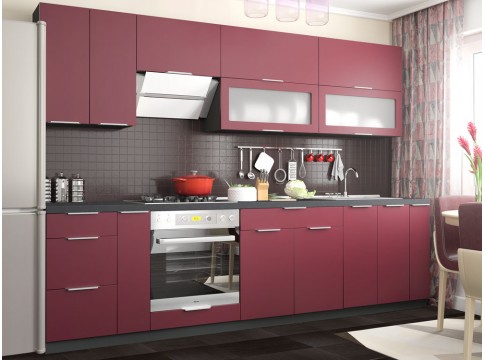 Кухня FLAT Бордовый AL