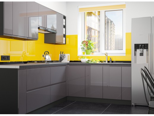 Кухня Interno Темно-серый глянец