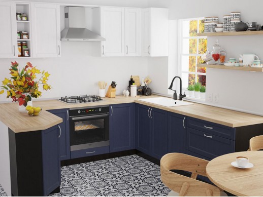 Кухня Кредо Темно-синий