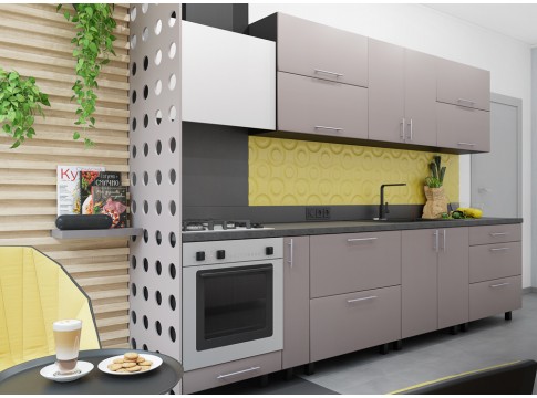 Кухня МоДа Светло-коричневый Матовый