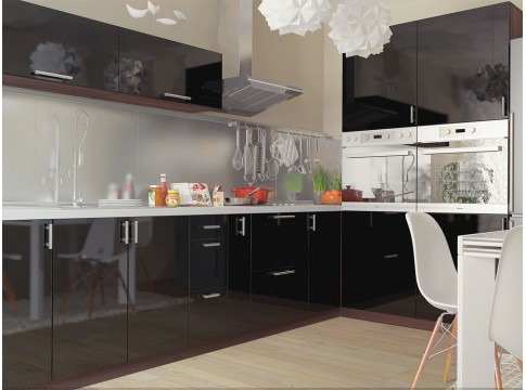 Кухня Мода Чорний лак