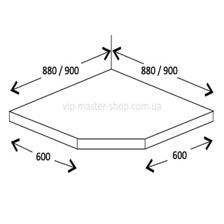 Стільниця 28мм Кутова