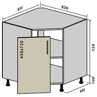 №34 Низ на кут 83-83 Люкс