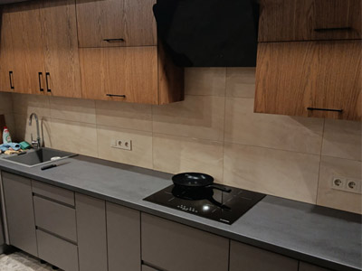 Кухня Interno Темно-серый + Sonata Дуб Старый