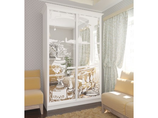 Шафа-купе Рим-Венеціано + Дзеркало худ. матування