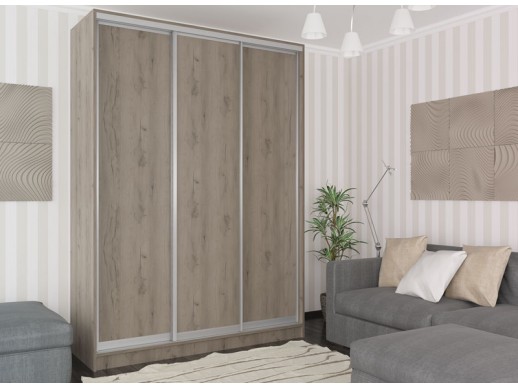Шкаф-купе Стандарт Дуб крафт сірий