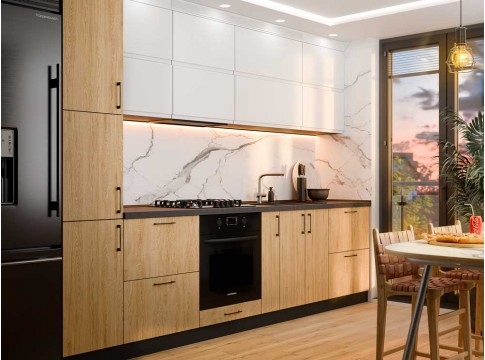 Кухня Sonata Дуб классический V + Interno Белый