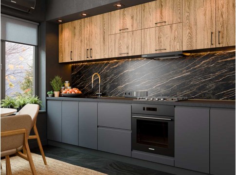 Кухня Sonata Дуб старый V + Interno Темно-серый