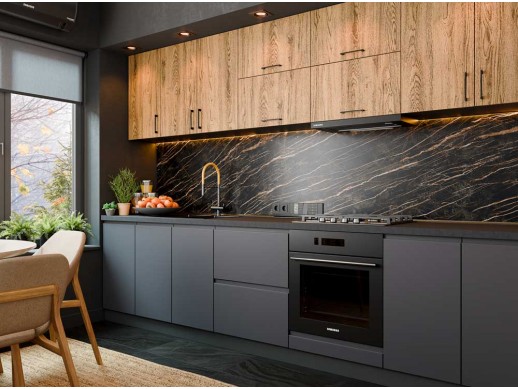 Кухня Sonata Дуб старий V + Interno Темно-сірий