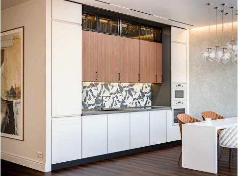 Кухня Sonata Орех Браун V + Interno Белый