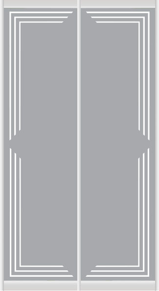 Дверное наполнение зеркало (художественное матирование) 0580L/0580R