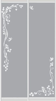 Дверное наполнение зеркало (художественное матирование) 10-6L/10-6R