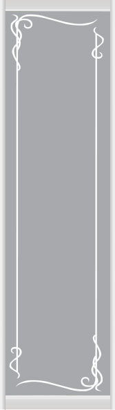 Дверное наполнение зеркало (художественное матирование) 1034