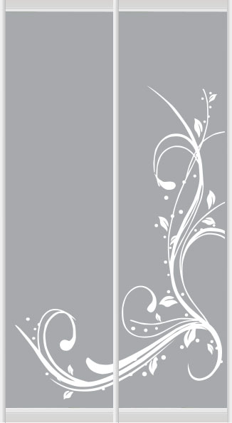 Дверное наполнение зеркало (художественное матирование) 1205L/1205R