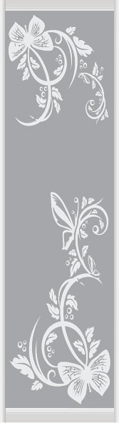 Дверное наполнение зеркало (художественное матирование) 125