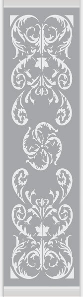 Дверное наполнение зеркало (художественное матирование) 200