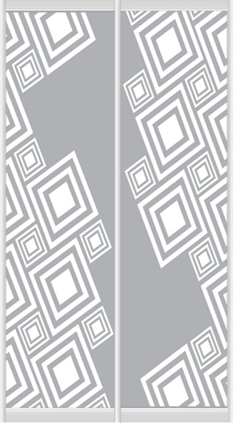 Дверное наполнение зеркало (художественное матирование) 212L/212R