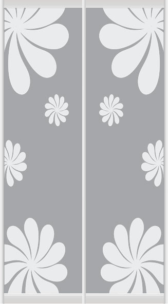 Дверное наполнение зеркало (художественное матирование) 214L/214R