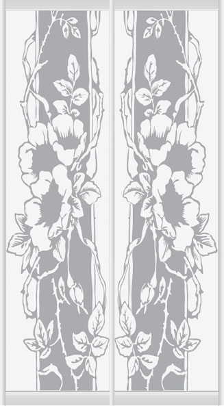 Дверное наполнение зеркало (художественное матирование) 218L/218R