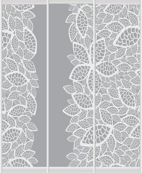 Дверное наполнение зеркало (художественное матирование) 3053L/3053S/3053R