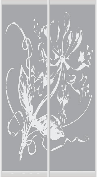 Дверное наполнение зеркало (художественное матирование) 329L/329R