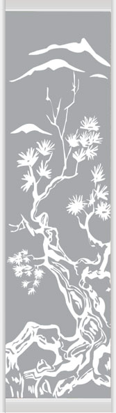 Дверное наполнение зеркало (художественное матирование) 33