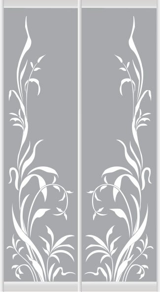 Дверное наполнение зеркало (художественное матирование) 724L/724R