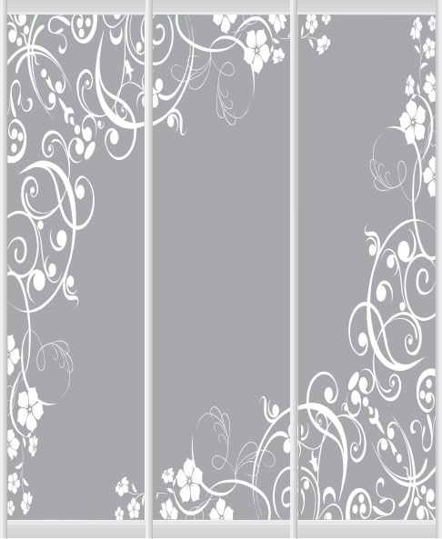 Дверное наполнение зеркало (художественное матирование) 728L/728S/728R