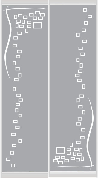 Дверное наполнение зеркало (художественное матирование) 77L/77R