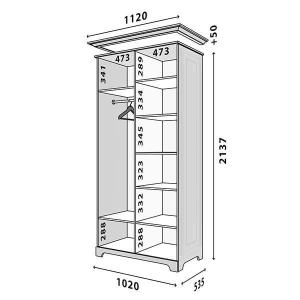 Фото Схема шкафа Марсель модуль-2