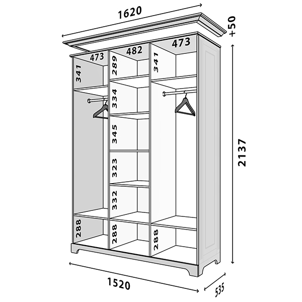 Фото Схема шкафа Марсель модуль-3