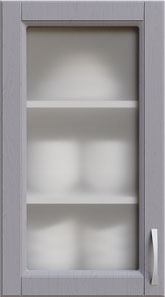 Кухня Кредо Витрина Серый