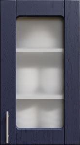 Кухня Квадро Витрина Темно-синий