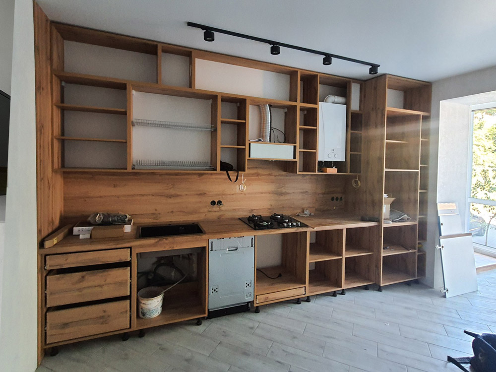 Пряма Кухня на замовлення під стелю