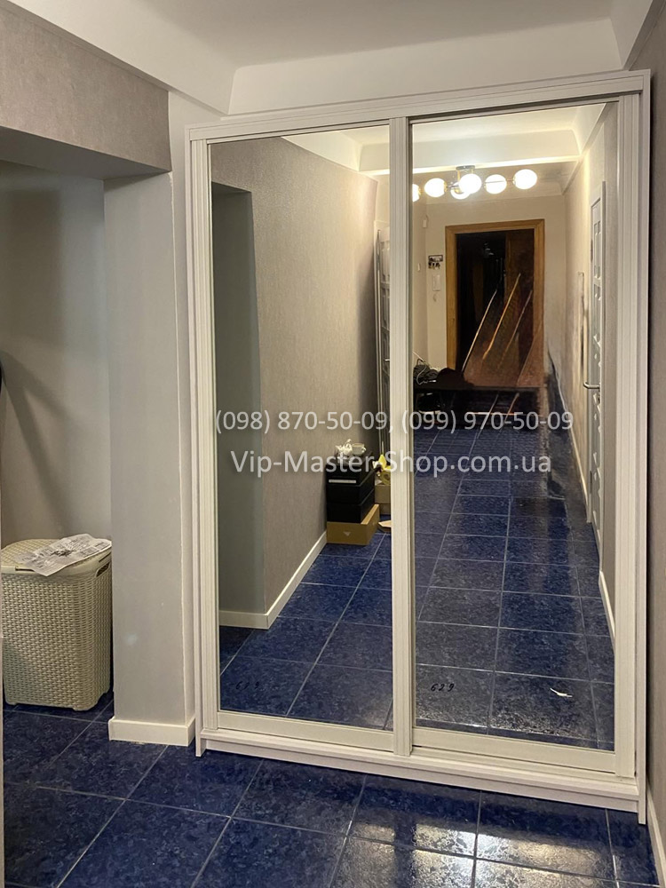 2х дверна Шафа-купе білого кольору Рим-Венеціано • Vip-Master