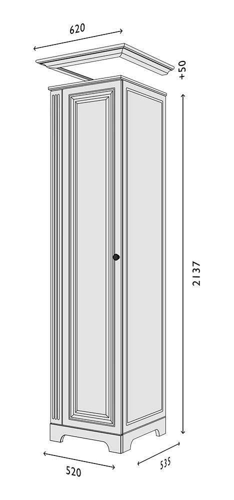 Схема Пенал фасад-V1 Марсель модуль-1