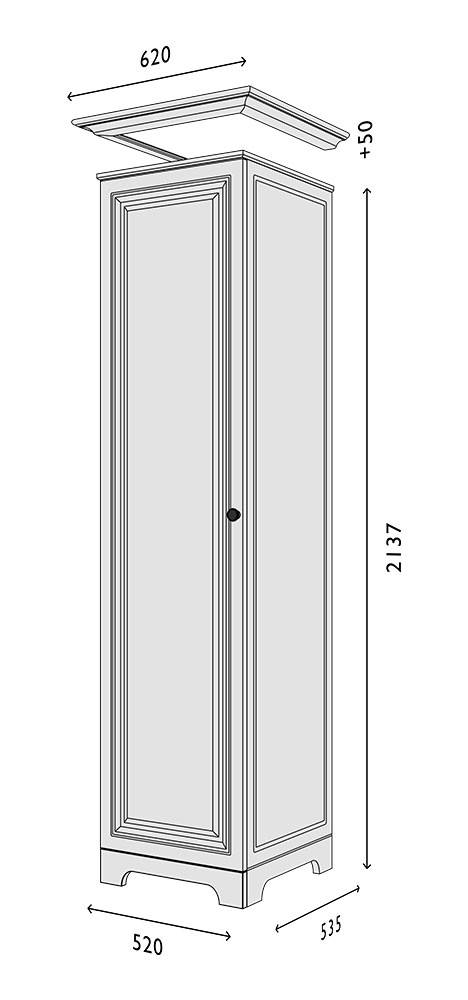 Схема Пенал фасад-V1 Марсель модуль-1