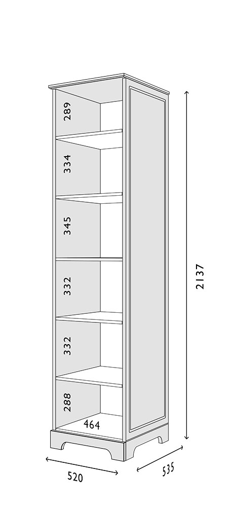 Схема Пенал фасад-V1 без фасада Марсель модуль-1